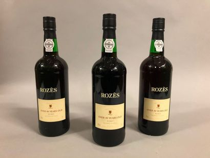 3 bouteilles PORTO "over 40 years old", Rozès