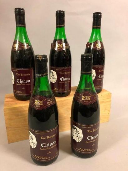 5 bouteilles CHINON "Les Bosquets" 1988 (MB & B )