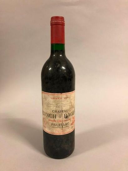 1 bouteille Château 	LYNCH-BAGES, 5° cru 	Pauillac 	1991	 (ela, es, elt) 