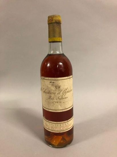 1 bouteille CH. D'YQUEM, 1° Grand cru Supérieur Sauternes 1975 (es, et; LB)