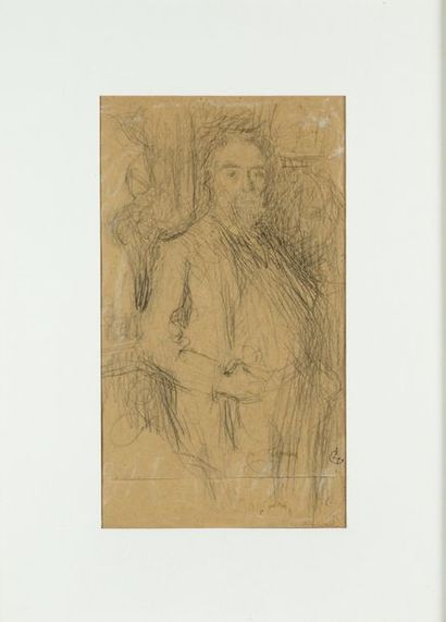 Ernest LAURENT (1859-1929) Presumed portrait of Vian

Charcoal signed lower right...