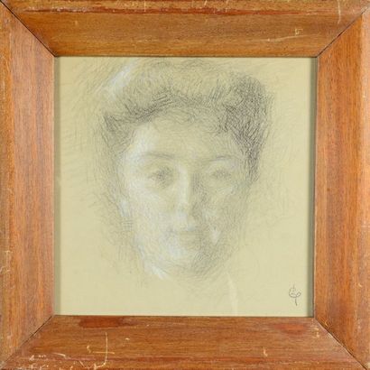 Ernest LAURENT (1859-1929) Woman's face

Pencil and chalk relief signed lower right...