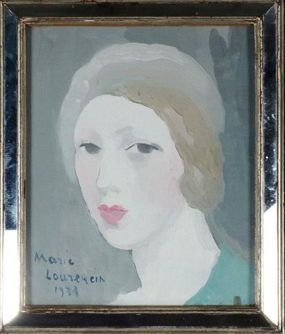 null Marie LAURENCIN (1883 – 1956). Portrait de Madame Lintilhac-Dreyfus, 1933. Huile...