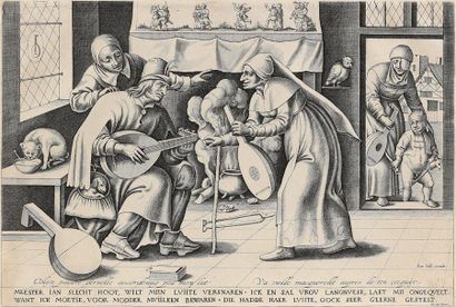 Frans HUYS (1522 – 1562). Le Joueur de Luth....