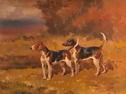 null Baron Karl REILLE (1886-1975)
Strimer and Spinner. Dog of Belvoiz Hunt. Imported...