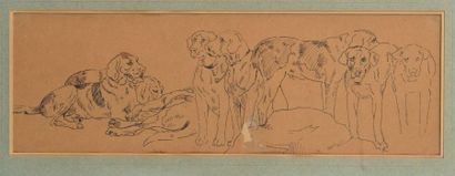 null Charles Olivier de PENNE (1831-1897)
The Ink Pack
on framed paper.
10,5 x 32...