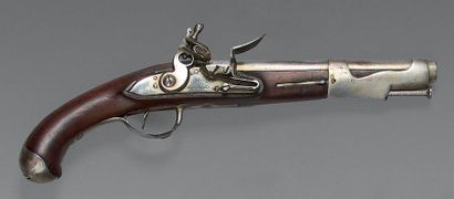 null Pistolet de cavalerie à silex modèle 1763/1766, canon poinçonné, queue de culasse...