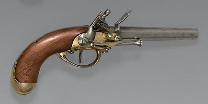 null Pistolet de cavalerie à silex modèle 1777, 1er modèle, canon poinçonné et daté :...
