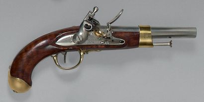 null Pistolet de cavalerie à silex modèle an XIII, canon poinçonné : “P” étoilé et...