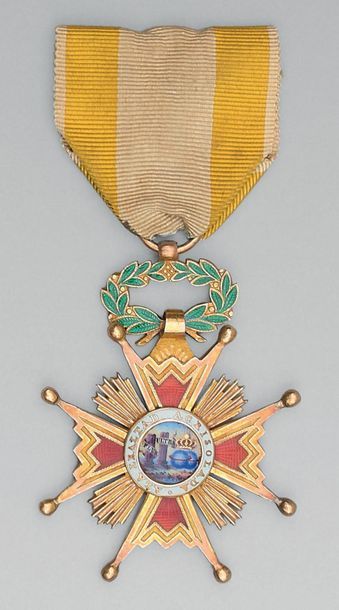 null Croix de chevalier de l’ordre d’Isabelle la Catholique créé en 1815, en or,...