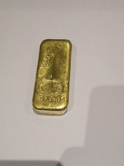 null Gold ingot n°581840
Gross weight : 1000 g. - Gold titre - 996.5 - Fine gold...