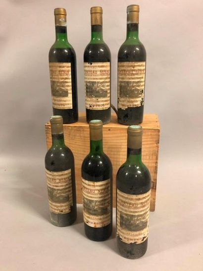 null 6 bouteilles CH. NÉNIN, Pomerol 1970 (es, ea, 2 LB, 4 B) 