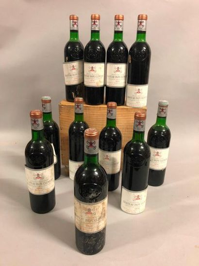 null 11 bouteilles CH. PAPE-CLEMENT, Pessac-Léognan 1974 (els, 3 TLB, 4 LB, 1 MB,...