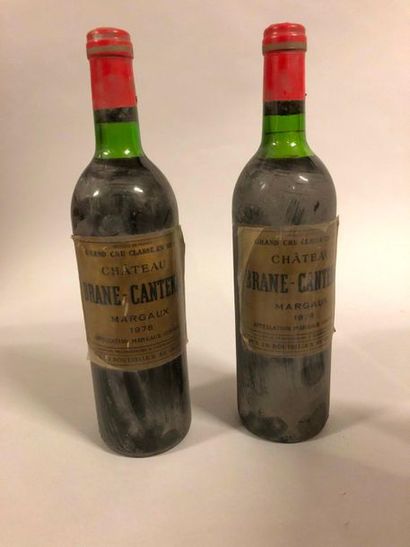 null 2 bouteilles CH. BRANE-CANTENAC, 2° cru Margaux 1978 (es, 1 TLB, 1 MB) 