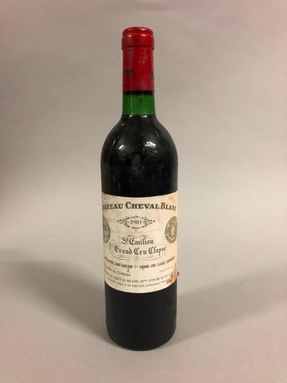 null 1 bouteille CH. CHEVAL-BLANC, 1° Grand Cru St-Émilion 1981 (es, elt, etla) 