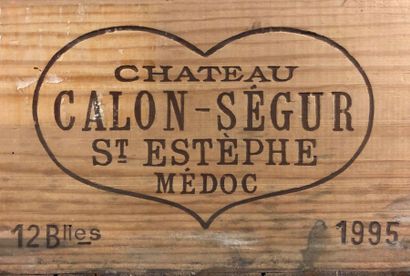 null 12 bouteilles CH. CALON-SEGUR, 3° cru Saint-Estèphe 1995 cb 