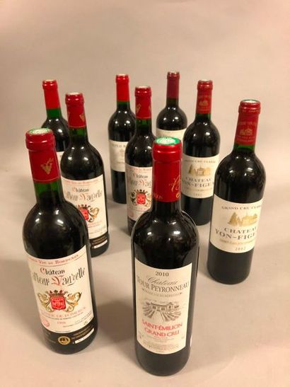 null 9 bottles RIGHT SIDE (Yon-Figeac 2002, Lafleur-Vauzelle 98...) 