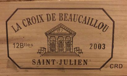 null 12 bouteilles LA CROIX DE BEAUCAILLOU, Saint-Julien 2003 cb 