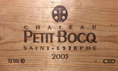 null 12 bouteilles CH. PETIT BOCQ, Saint-Estèphe 2003 cb 