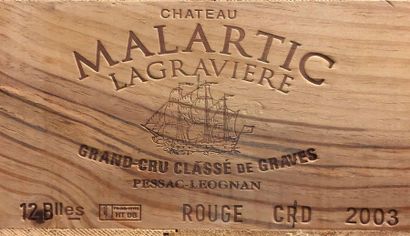 null 12 CH bottles. MALARTIC-LAGRAVIERE, Pessac-Léognan 2003 cb 