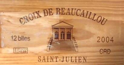 null 12 bouteilles LA CROIX DE BEAUCAILLOU, Saint-Julien 2004 cb 