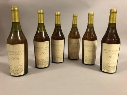 null 6 bouteilles CÔTES DU JURA blanc, Rolet 1985 (chardonnay et savagnin, 1 LB,...