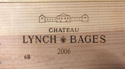 null 6 bouteilles CH. LYNCH-BAGES, 4° cru Pauillac 2006 cb 