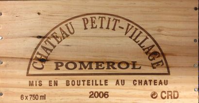 null 6 bouteilles CH. PETIT VILLAGE, Pomerol 2006 cb 