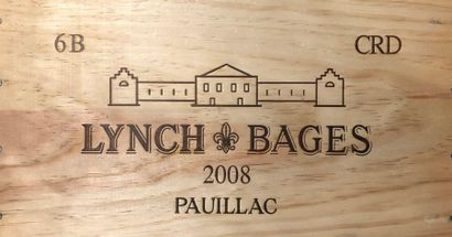 null 6 bouteilles CH. LYNCH-BAGES, 4° cru Pauillac 2008 cb 