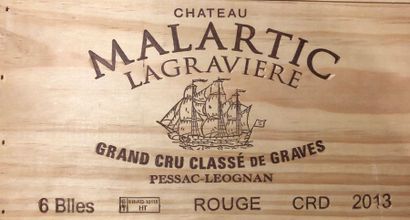 null 6 CH bottles. MALARTIC-LAGRAVIERE, Pessac-Léognan 2013 cb 