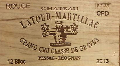 null 12 bouteilles CH. LATOUR MARTILLAC, Pessac-Léognan 2013 cb 