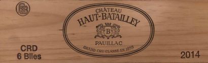 null 6 bouteilles CH. HAUT BATAILLEY, 5° cru Pauillac 2014 cb 