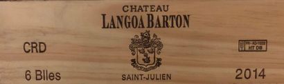 null 6 bouteilles CH. LANGOA-BARTON, 3° cru Saint-Julien 2014 cb 