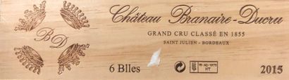 null 6 bouteilles CH. BRANAIRE-DUCRU, 4° cru Saint-Julien 2015 cb 