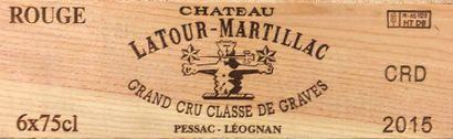 null 6 bouteilles CH. LATOUR MARTILLAC, Pessac-Léognan 2015 cb 