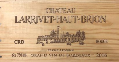 null 6 bouteilles CH. LARRIVET HAUT-BRION, Pessac-Léognan 2016 cb 