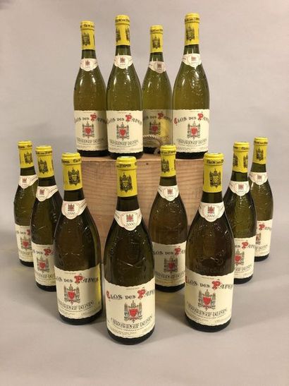 null 12 bouteilles CHÂTEAUNEUF-DU-PAPE blanc, Clos des Papes 2000 cb 
