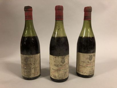 null 3 bouteilles MUSIGNY, ''V.V.'', Comte de Vogüe 1971 (capsule CRD d'origine,...