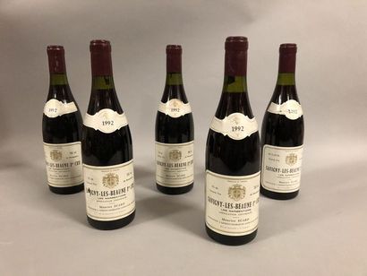 null 5 bouteilles SAVIGNY-LES-BEAUNE ''Les Narbentons 1er cru'', M. Ecard 1992 (elt,...