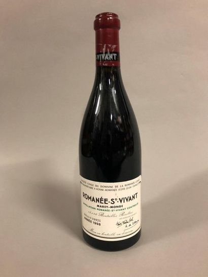 null 1 bouteille ROMANÉE-SAINT-VIVANT, DRC 1998 (elt, capsule lég tachée par du scotch...