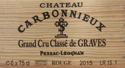 null 6 bouteilles CH. CARBONNIEUX, Grave 2015 cb 