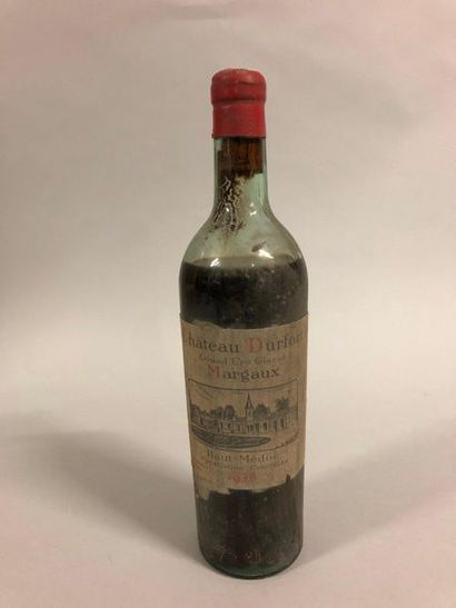 null 1 bottle CH. DURFORT, 2° cru Margaux 1938 (es, ela, V) 