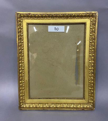 Wooden frame and gilded paste decorated with...