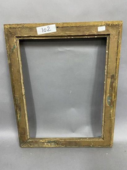 null Moulded and gilded hollow groove wooden frame 

Early 19th century

49 x 65...
