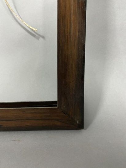 null Set of two upside-down profile strips of rosewood veneer wood

Circa 1930

37.5...