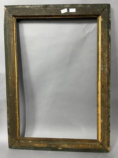 null Blackened molded wood frame with gold rabbets

Italy, late 18th century

52...