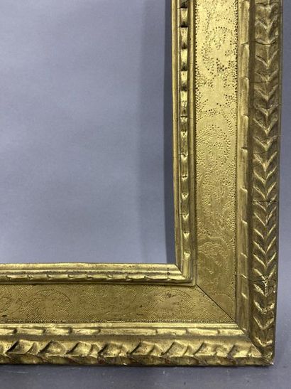 null Carved and gilded wood frame called ''à cassetta'' with bulinatto scrolls decoration.

Italy...