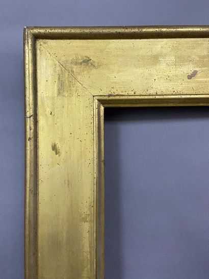 null Large moulded and gilded wood frame with flat profile 

Italy late 18th, early...