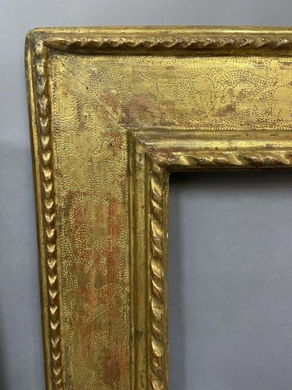 null Cassetta'' frame in carved and gilded linden wood, decorated with bulinatto...