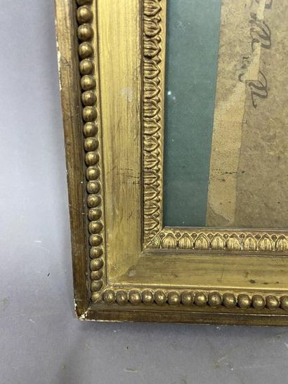 null Baguette en bois et stuc doré de style Louis XVI

34 x 33,5 x 4 cm 